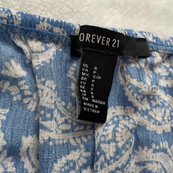 Forever 21 Blue and White Paisley Romper - Picture 3 of 4